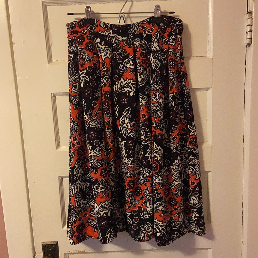 Patterned Midi Skirt